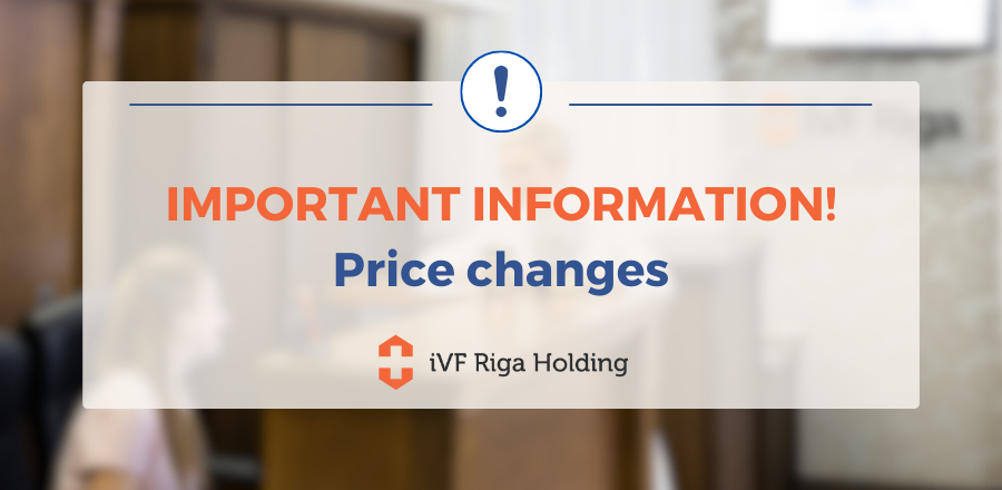 Price changes – iVF Riga